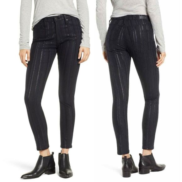 Ag Adriano Goldschmied Denim - AG Farrah High Rise Skinny Ankle Jeans Gunmetal 31